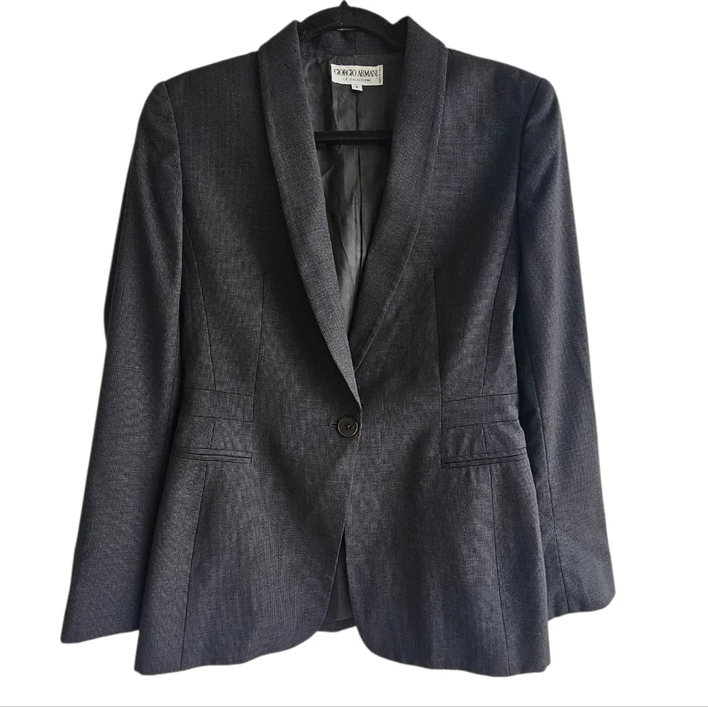 Giorgio Armani Le Collezioni Blazer Vintage 90s Size 6 100% Virgin Wool